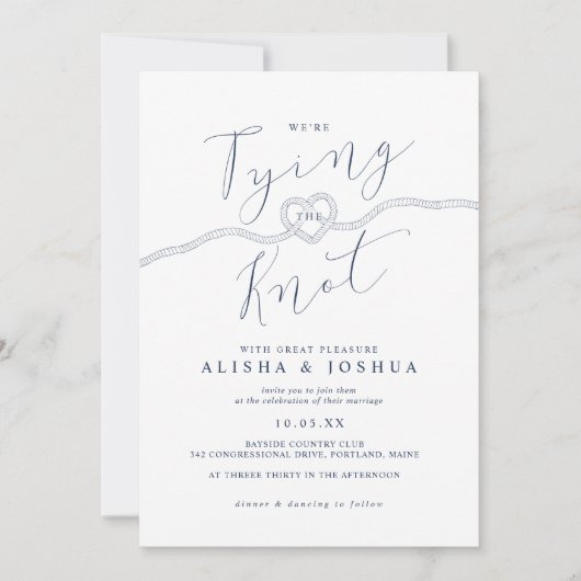 Die Bindung der Brustwarzen an die Navy und die We Einladung (Vorderseite)