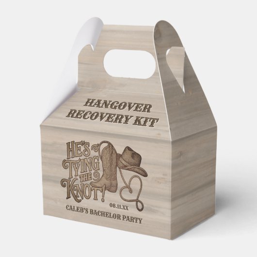 Die Bindung der Knot Hangover Recover Kit Bachelor Geschenkschachtel (Vorderseite)