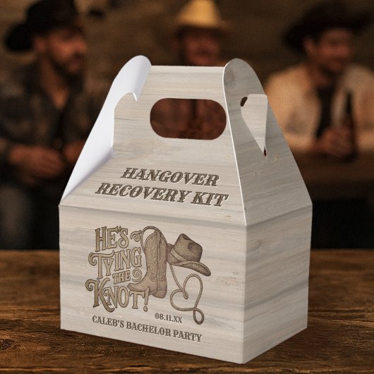 Die Bindung der Knot Hangover Recover Kit Bachelor Geschenkschachtel