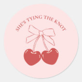 Die Bindung der Knot Pink Coquette Gunst Sticker (Vorderseite)