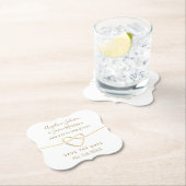 Die Bindung der Knoten Gold und Weiß-Hochzeit rett Untersetzer (Vor Ort)