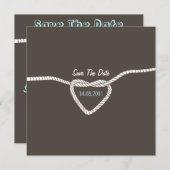 Die Bindung der Knoten Hochzeit speichern das Datu Save The Date (Vorne/Hinten)