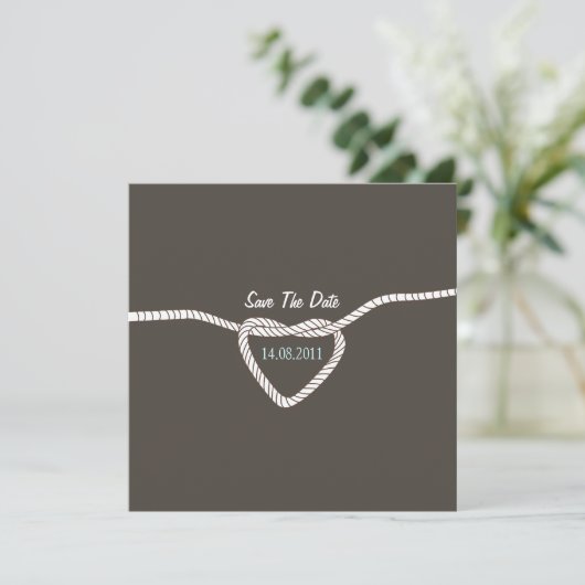 Die Bindung der Knoten Hochzeit speichern das Datu Save The Date (Stehend Vorderseite)