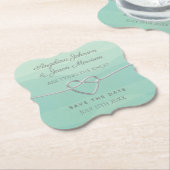 Die Bindung der Knoten Minze und Silberhochzeit re Untersetzer (angewinkelt)