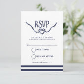 Die Bindung der Knotenkalligrafie-UAWG RSVP Karte (Stehend Vorderseite)