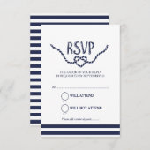 Die Bindung der Knotenkalligrafie-UAWG RSVP Karte (Vorne/Hinten)