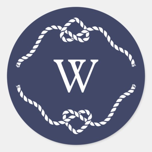 Die Bindung der Knotkalligraphie-Monogramm Runder Aufkleber (Vorderseite)