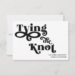 Die Bindung der Knottypografie-Hochzeit rettet das