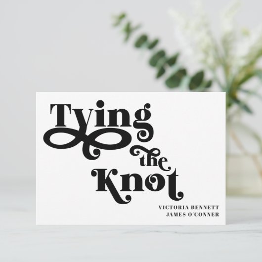 Die Bindung der Knottypografie-Hochzeit rettet das (Stehend Vorderseite)