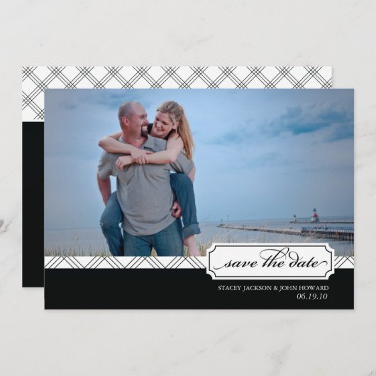 Die Bindung der nicht Save the Date bekannten Foto (Vorne/Hinten)