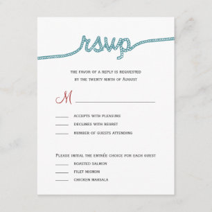 Die Bindung der RSVP-Karten für das Knot RSVP Karte