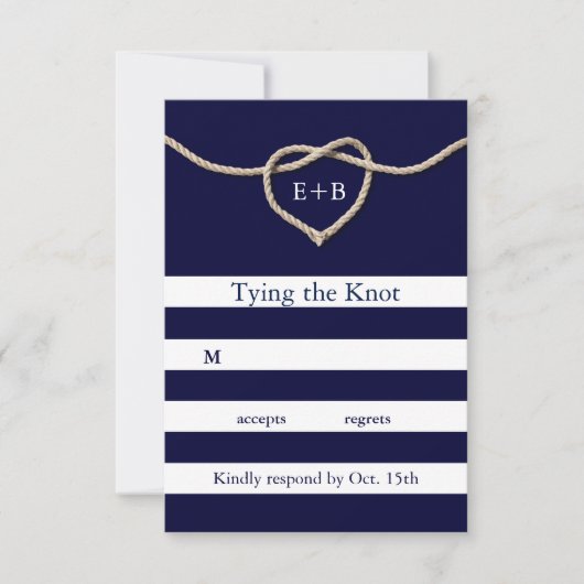 Die Bindung der UAWG der Knot-Marine RSVP Karte (Vorderseite)