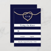 Die Bindung der UAWG der Knot-Marine RSVP Karte (Vorne/Hinten)