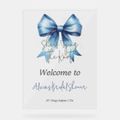 Die Bindung des Blauen Brautparty des Knotens Acrylschild (Vorderseite)