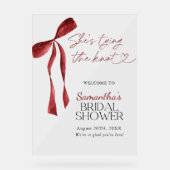 Die Bindung des Brautparty "KNOW BOW" Acrylschild (Vorderseite)