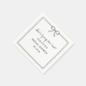 Die Bindung des handgezeichneten Brautparty des Kn Serviette (Ecke)