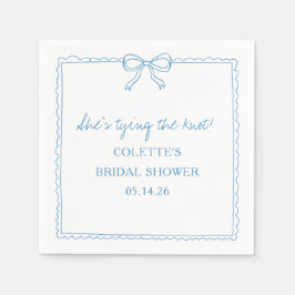 Die Bindung des handgezeichneten Brautparty des Kn Serviette