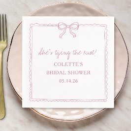 Die Bindung des handgezeichneten Brautparty des Kn Serviette