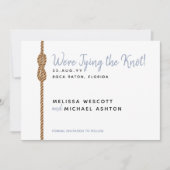 🌊 die Bindung des Knot Simple Nautical Save the D Date (Vorderseite)