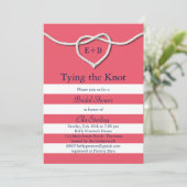 Die Bindung des Knotenkorallen-Brautparty Einladung (Stehend Vorderseite)