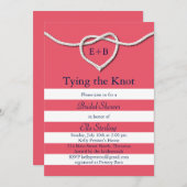 Die Bindung des Knotenkorallen-Brautparty Einladung (Vorne/Hinten)