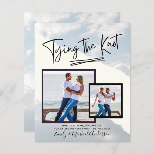 Die Bindung des Knotens - Einladung der Fotos (Vorne/Hinten)