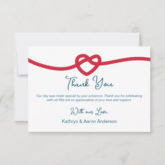 Die Bindung des Knotens Nautic Danke (Vorderseite)