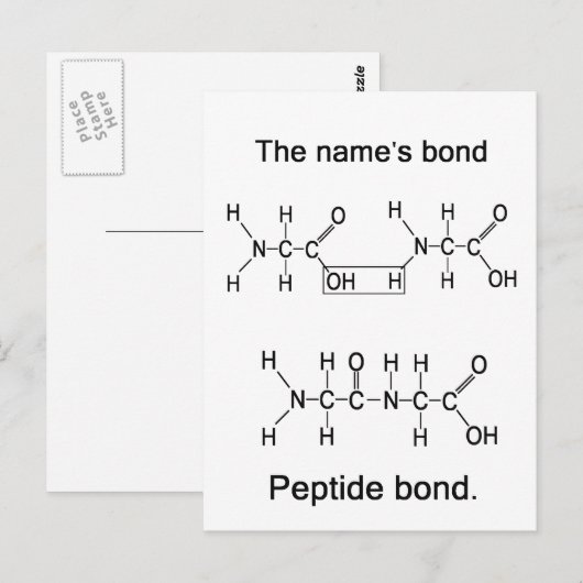 Die Bindung des Namens, Peptidbindung Postkarte (Vorne/Hinten)