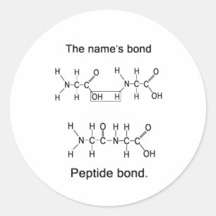 Die Bindung des Namens, Peptidbindung Runder Aufkleber