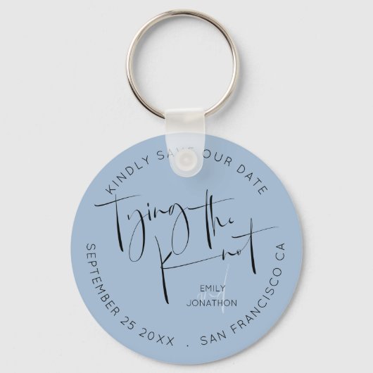 Die Bindung des nicht dämlich blauen Keepsses Save Schlüsselanhänger (Vorderseite)