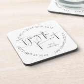 Die Bindung des nicht Schwarz-weißen Keepsses Save Getränkeuntersetzer (Linke Seite)