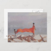 Die Bindung eines Sari Indien 2012 Postkarte (Vorne/Hinten)