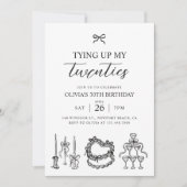 Die Bindung meines zwanzigsten Coquette Bow 30. Ge Einladung (Vorderseite)