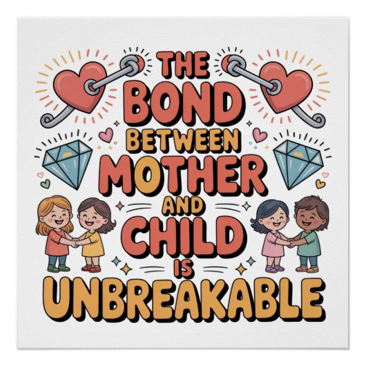 Die Bindung zwischen Mutter und Kind ist unzerbrec Poster (Vorderseite)