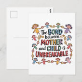 Die Bindung zwischen Mutter und Kind ist unzerbrec Postkarte (Vorne/Hinten)