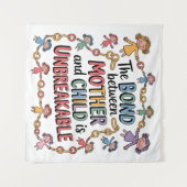 Die Bindung zwischen Mutter und Kind ist unzerbrec Wandteppich (Vorderseite (Horizontal))