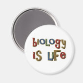 Die Biologie ist der lebendige Funny Pub Magnet (Vorderseite/Rückseite)