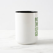 Die Biologie ist in meinen Genen Zweifarbige Tasse (Mittel)