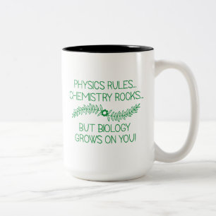 Die Biologie wächst auf uns Zweifarbige Tasse