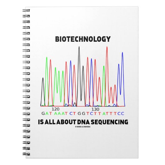 Die Biotechnologie dreht sich alles um die DNA-Seq Notizblock (Vorderseite)