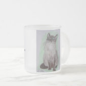 Die Birdwatcher siamesische Katzen-mattierte Tasse (VorderseiteRechts)