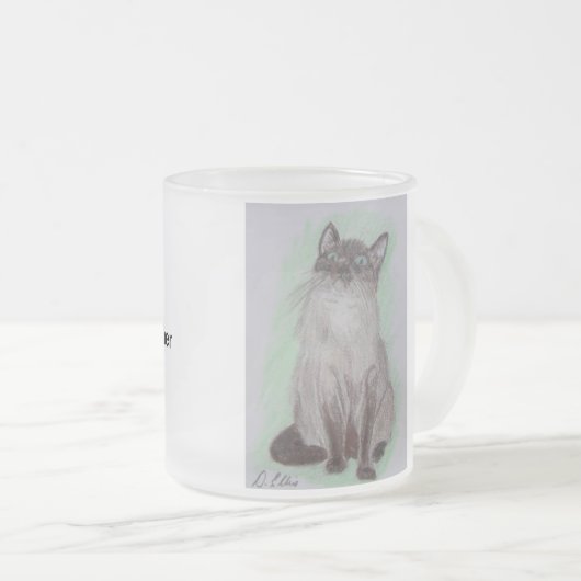 Die Birdwatcher siamesische Katzen-mattierte Tasse (VorderseiteRechts)