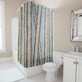 Die Birken Duschvorhang (Beispiel)