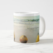 Die Birnen sind am Strand. Jumbo-Tasse (Vorderseite Rechts)
