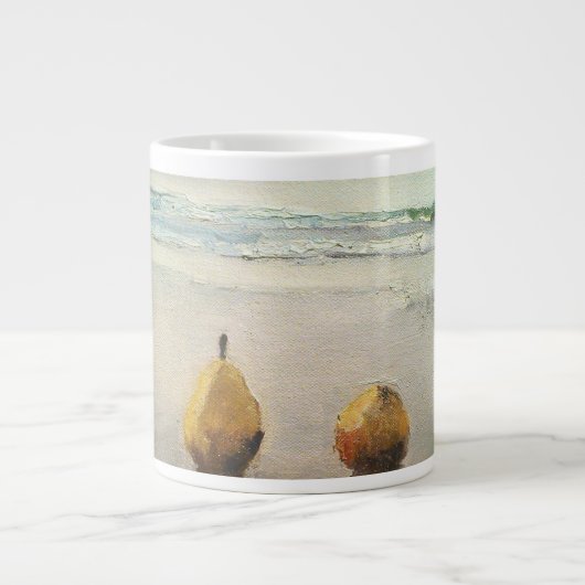 Die Birnen sind am Strand. Jumbo-Tasse (Vorderseite)