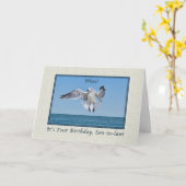 Die Birthday Card des Schwiegerlings Gull Bird Karte (Gelbe Blume)