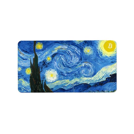 Die bitkoinische Nacht Adressaufkleber (Vorne)