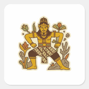 Die bittere Zunge (Serunting Sakti) Quadratischer Aufkleber