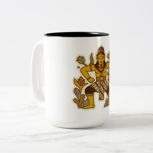 Die bittere Zunge (Serunting Sakti) Zweifarbige Tasse (Vorderseite Links)