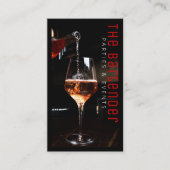 Die Black Business Card Barkeeper Champagne Visitenkarte (Vorderseite)